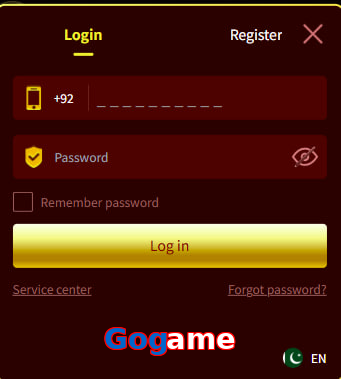 Gogame login preview